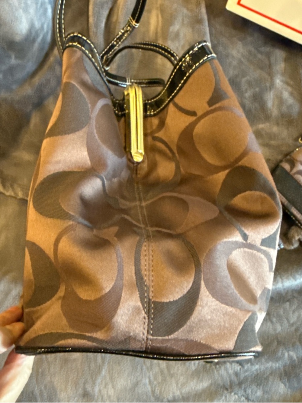 Coach Brown Tote w/ Matching Wristlet **Added wallet wristlet clean!* - Picture 4 of 9